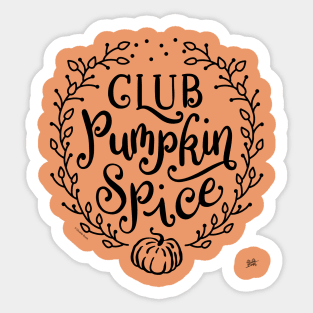 Funny Pumpkin Spice Lovers Club Sticker